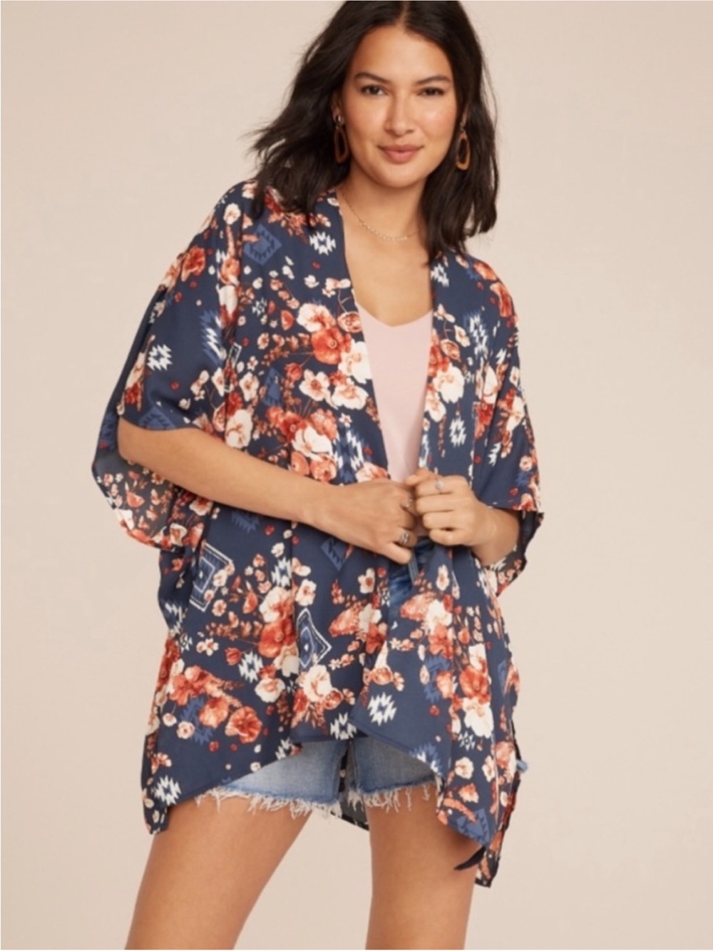 Maurices Geo Floral Kimono